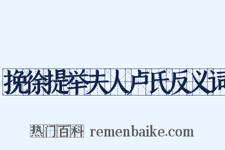 挽徐提举夫人卢氏反义词是什么意思的图片